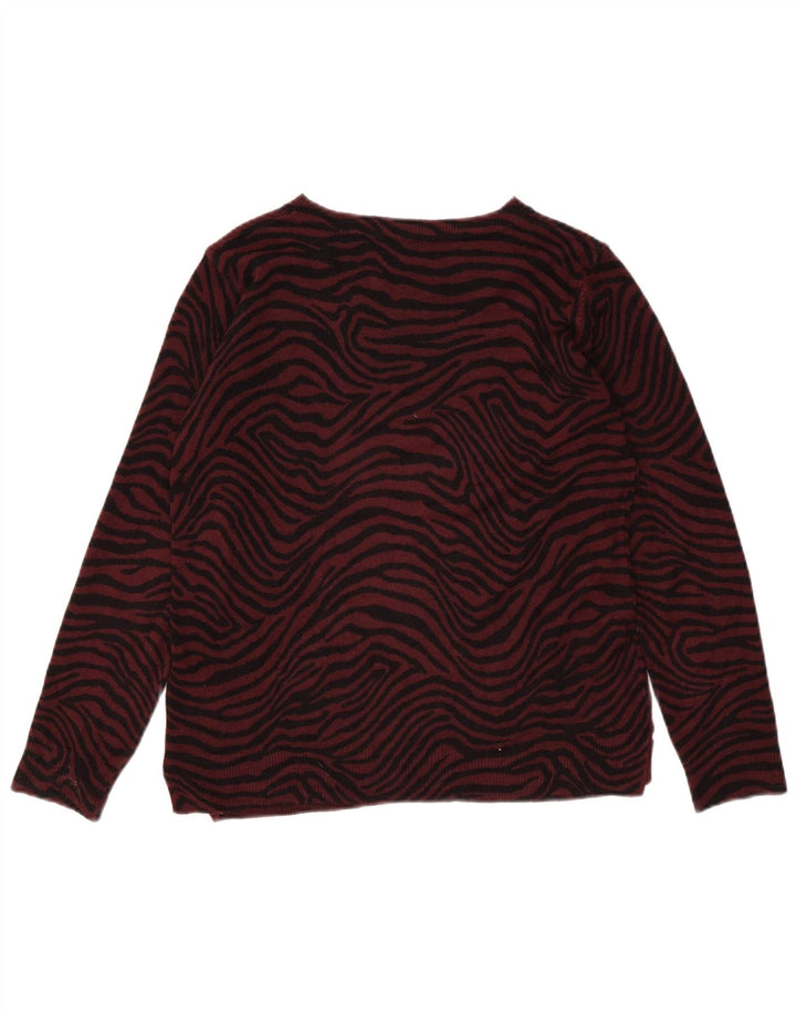 Maglione maglione con scollo a barca da donna Marks & Spencer UK 14 Bordeaux medio