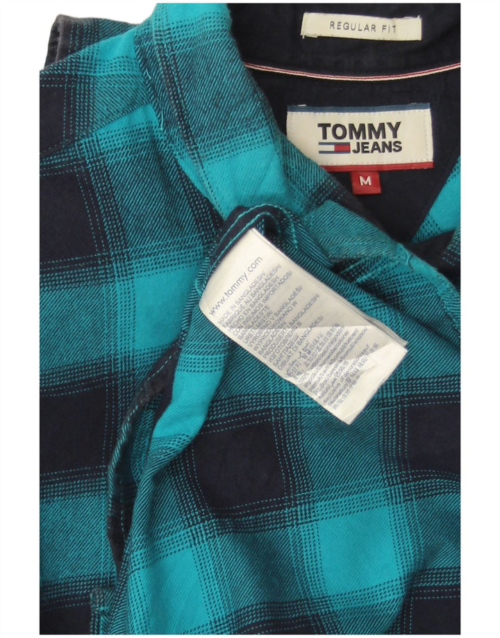 TOMMY HILFIGER Camicia da uomo in flanella vestibilità regolare in cotone a quadri blu medio