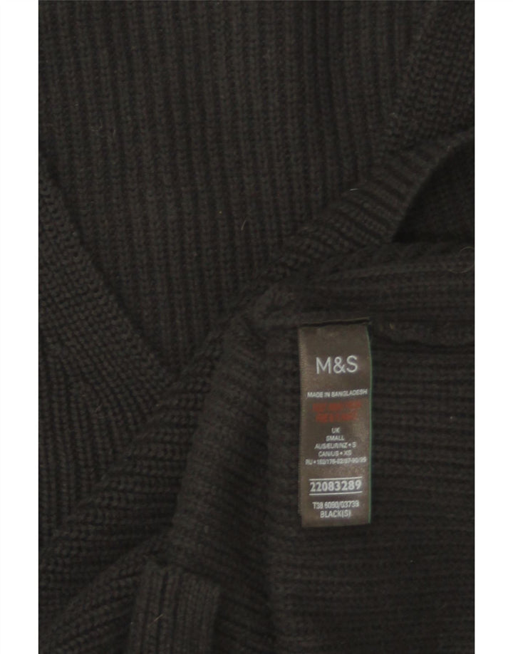 Maglione oversize con scollo a V da donna Marks & Spencer UK 10 piccolo nero