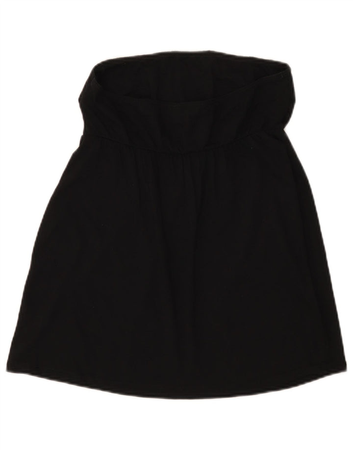 Top corto senza spalline da donna Benetton UK 8 piccolo nero
