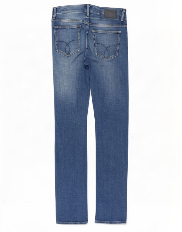 Jeans dritti slim da uomo Calvin Klein W30 L34 cotone blu