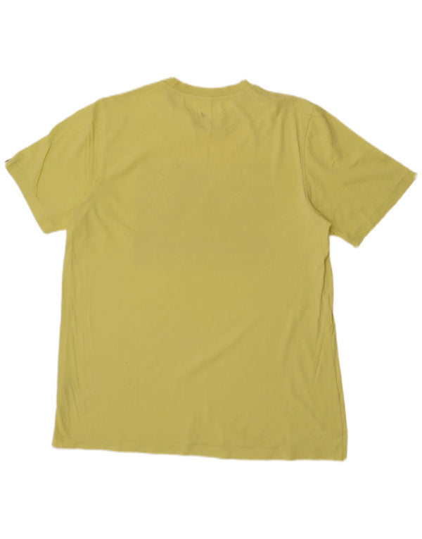 T-shirt grafica da uomo Adidas Top grande in cotone giallo