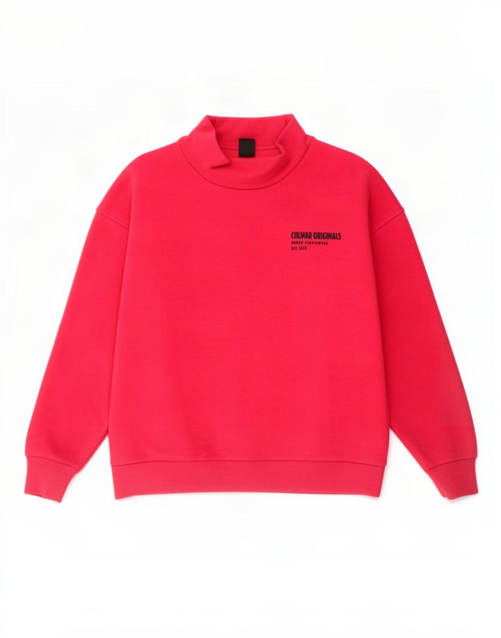 Felpa oversize con grafica da donna Colmar UK 10 piccola in cotone rosa