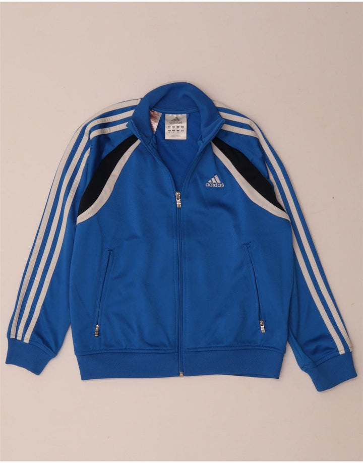 Giacca da tuta da ragazzo Adidas 9-10 anni in poliestere color block blu