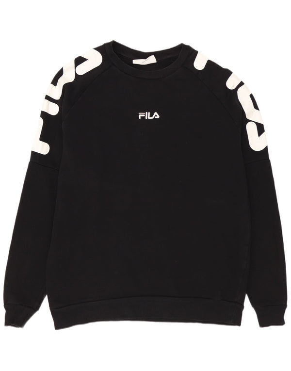 Felpa grafica da uomo FILA Maglione XL Cotone nero