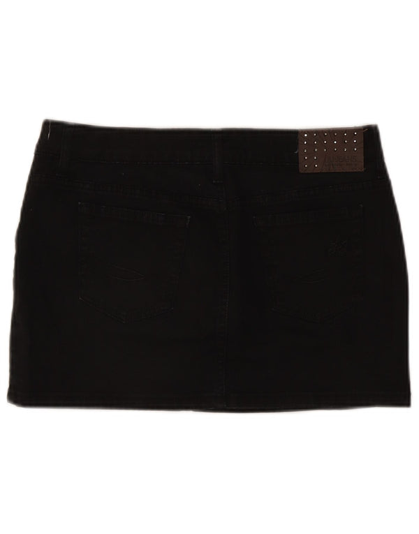 Mini gonna di jeans da donna Liu Jo W28 cotone nero medio