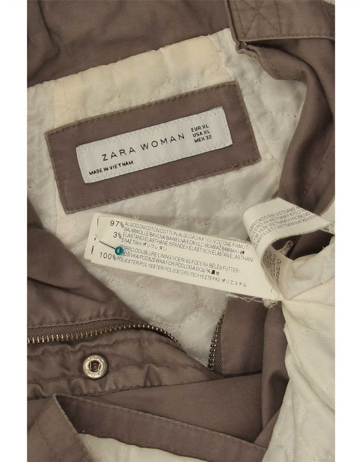 Giacca militare da donna Zara UK 18 XL cotone grigio