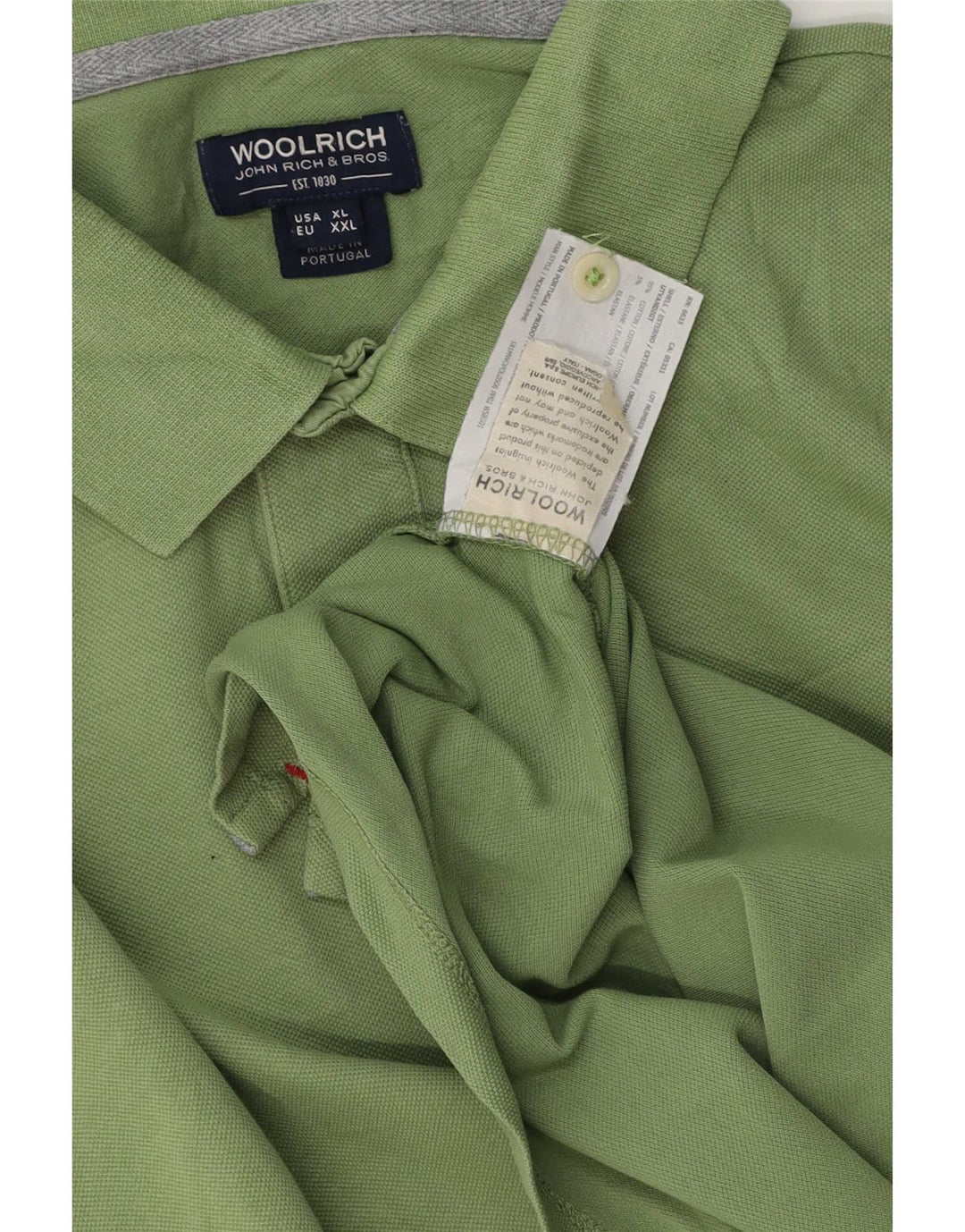 Polo da uomo Woolrich XL in cotone verde