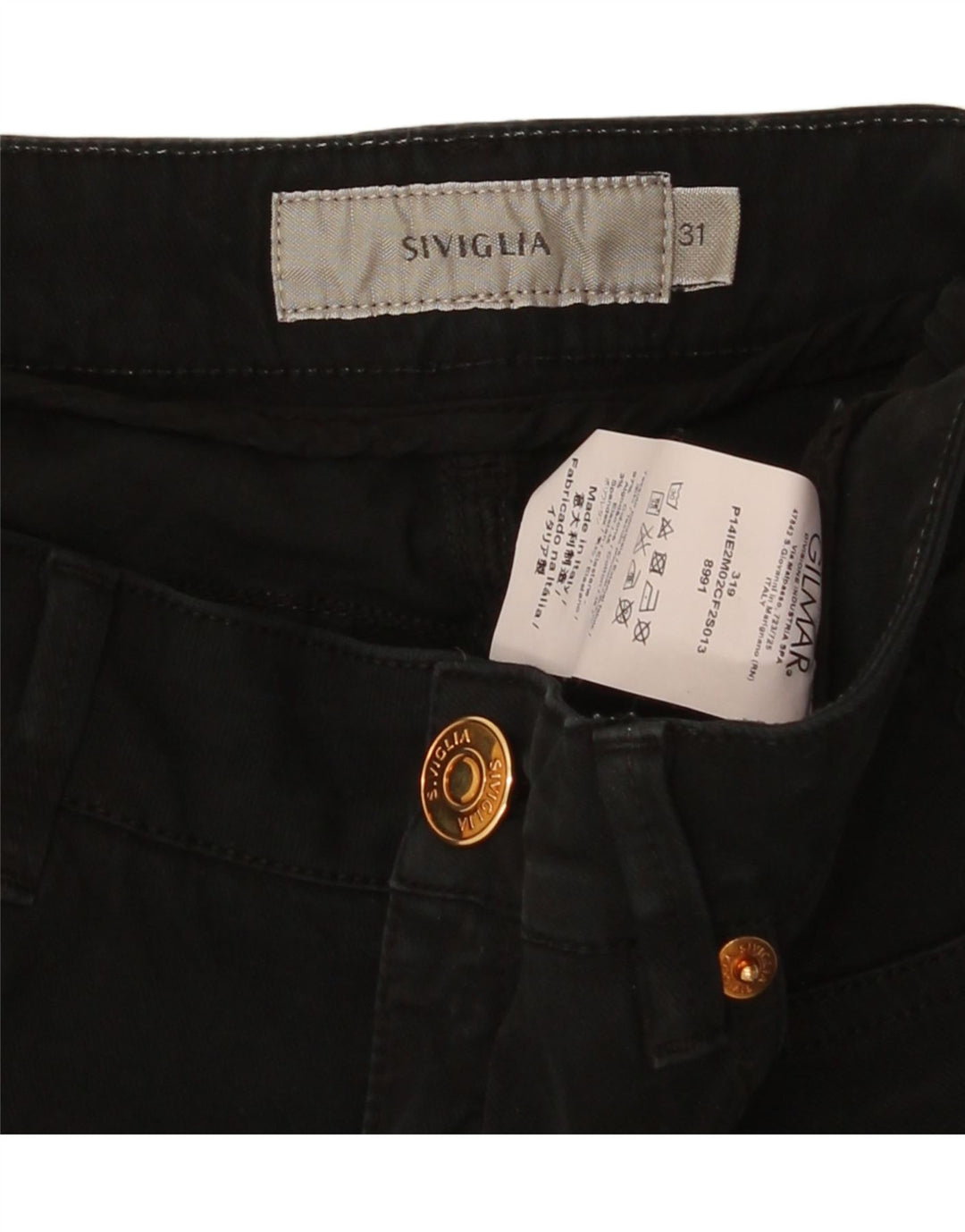 Jeans Slim Donna SIVIGLIA W31 L30 Cotone Nero