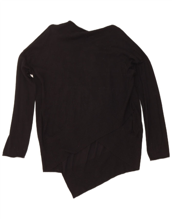 Maglione cardigan aperto da donna Zara UK 14 viscosa nera media