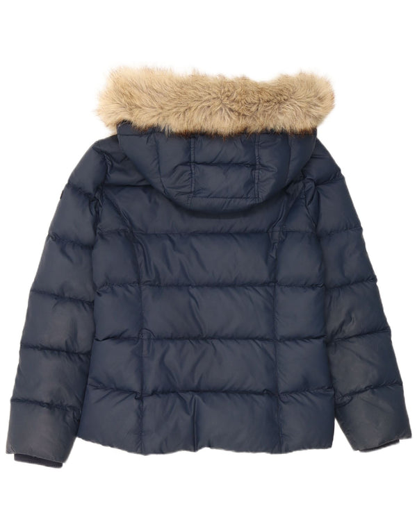 Giacca imbottita con cappuccio Tommy Hilfiger per ragazze 15-16 anni in poliestere blu