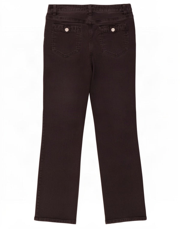 Jeans dritti da donna Laura Ashley UK 14 Large W32 L30 Cotone nero