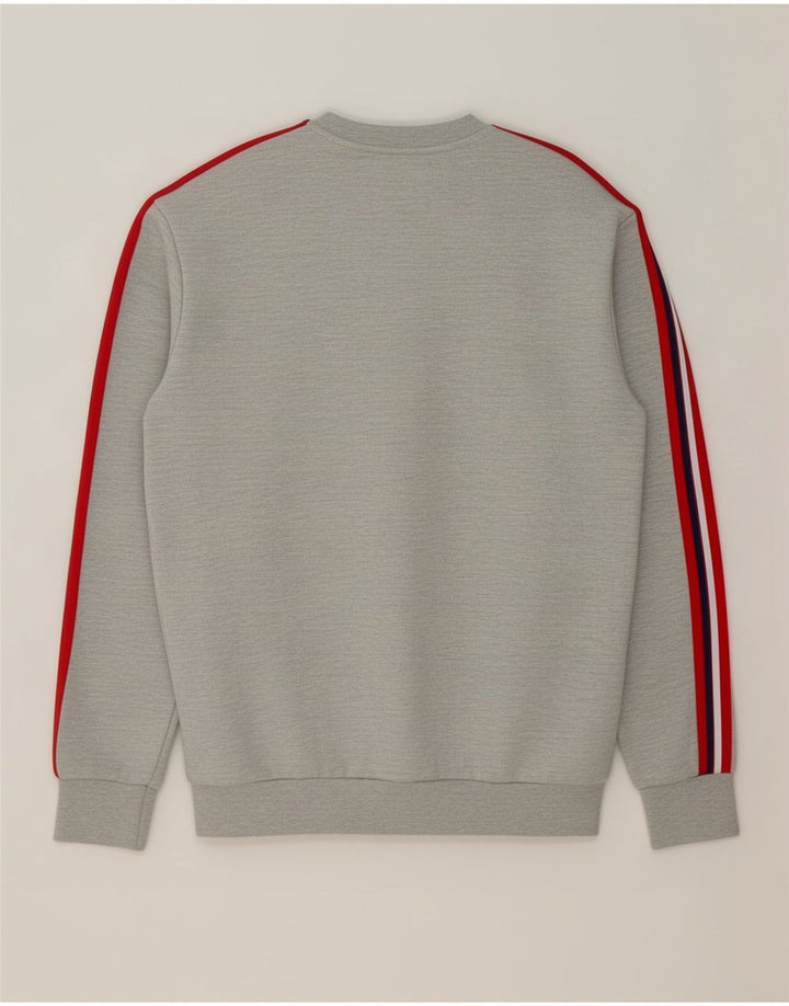 Zara Uomo Felpa Maglione Piccolo Grigio Colourblock Poliestere