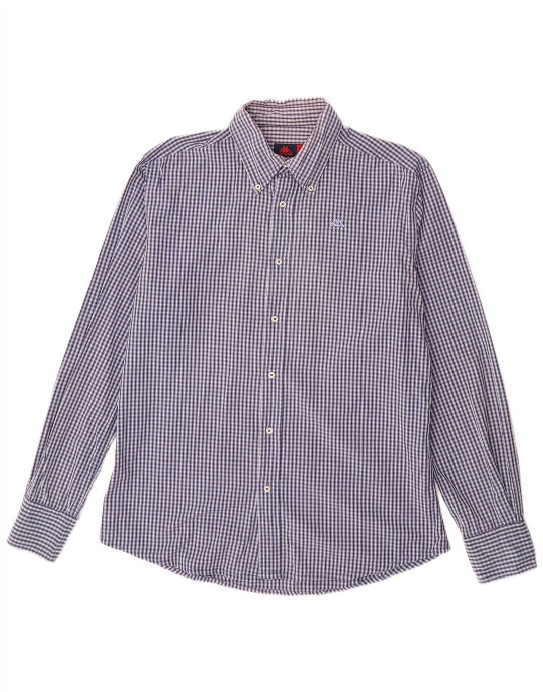 Camicia da uomo KAPPA in cotone a quadri grandi blu