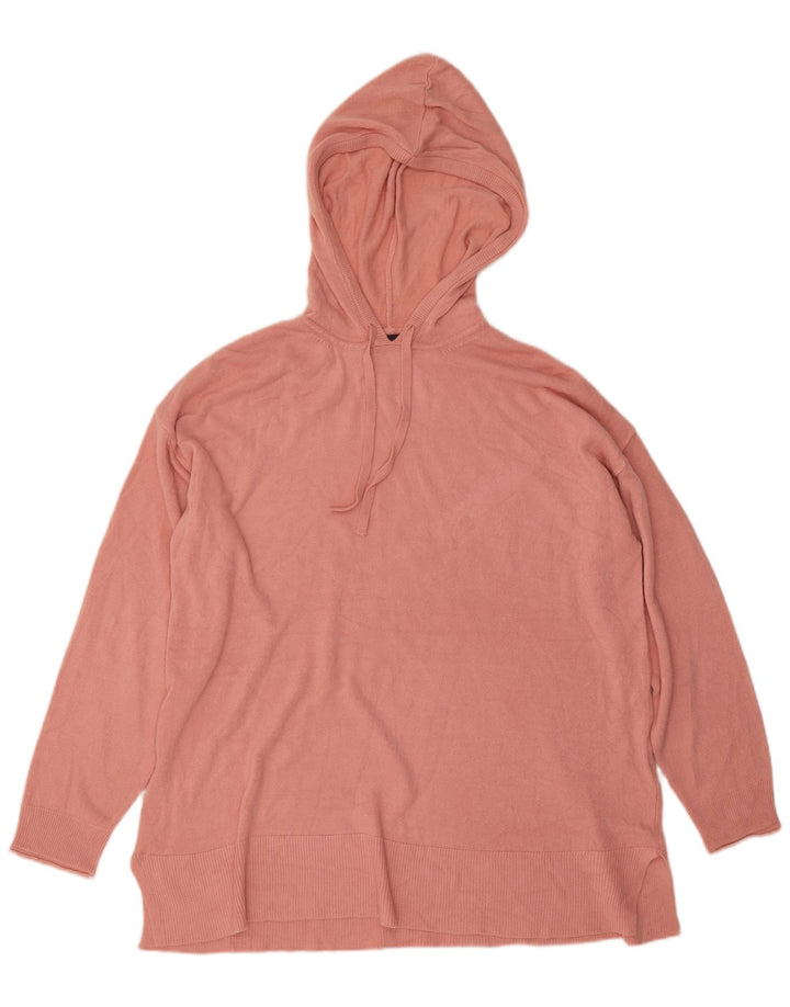 Maglione oversize con cappuccio da donna Marks & Spencer UK 16 grande rosa