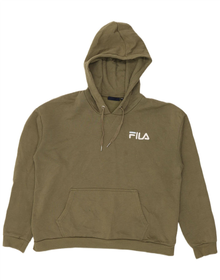 Felpa con cappuccio oversize da donna Fila UK 14 poliestere kaki medio