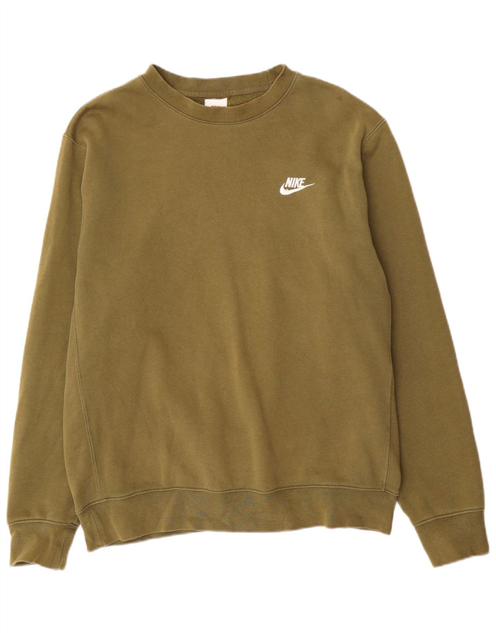 Felpa Nike da uomo in cotone medio kaki