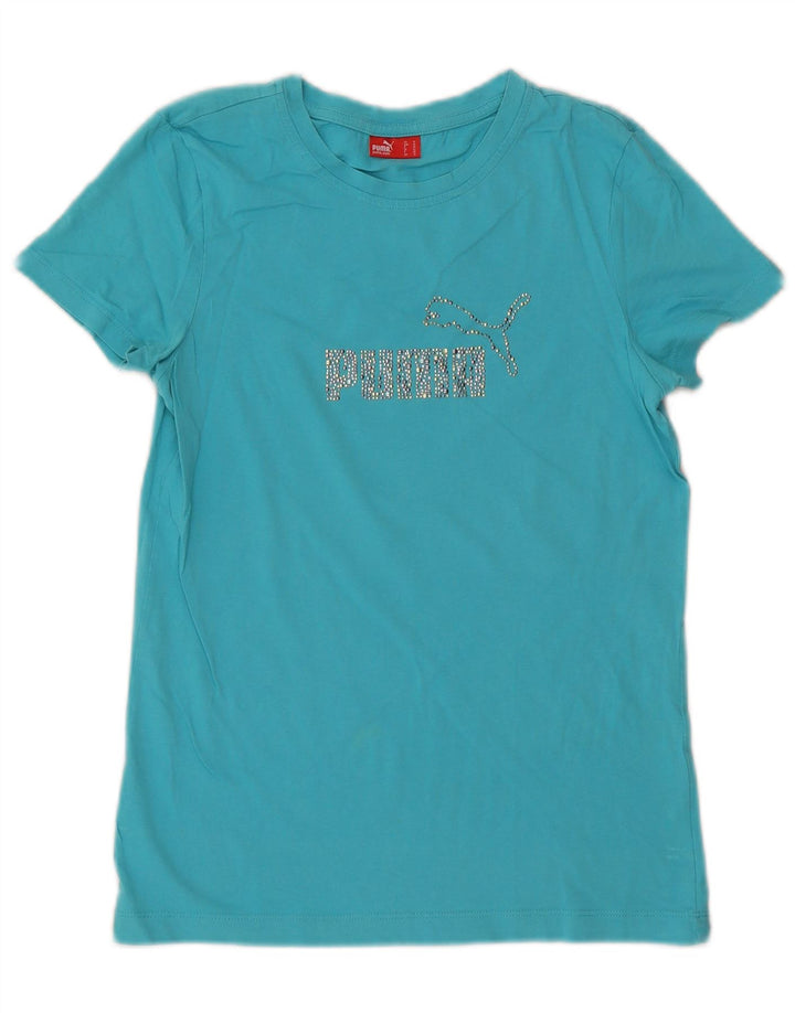 T-shirt grafica da donna Puma UK 12 blu medio