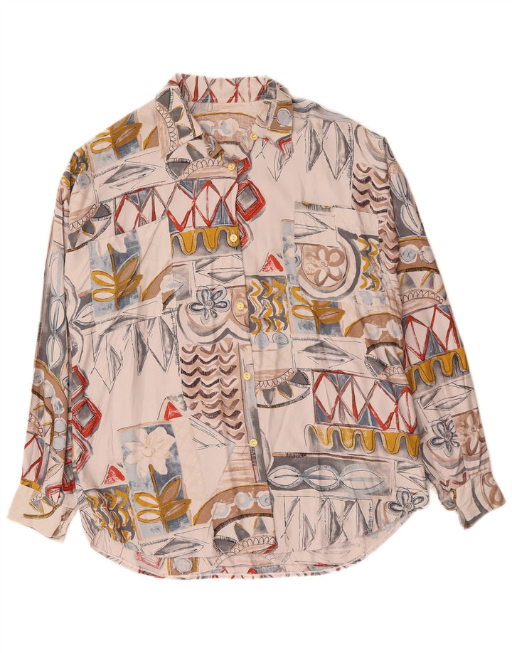 Camicia da donna VINTAGE UK 18 XL Patchwork bianco