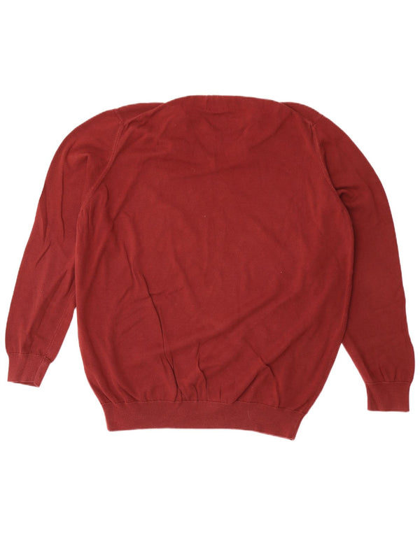 Maglione maglione con scollo a V da uomo Barbour 2XL cotone marrone