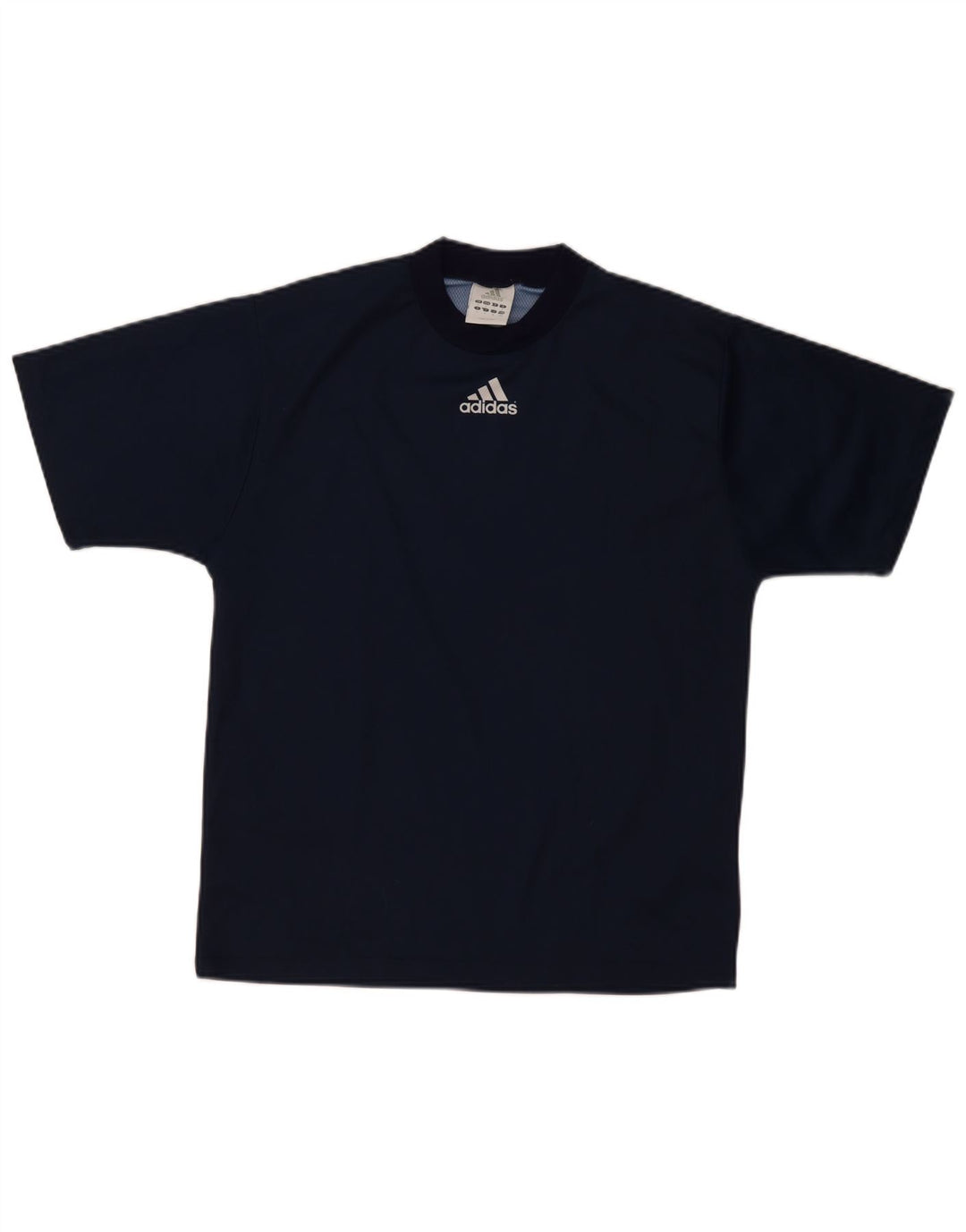 T-shirt grafica da uomo Adidas Top Small in poliestere blu navy