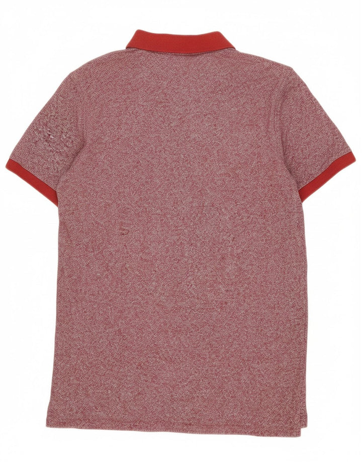 SELECTED Mens Polo Shirt Medium Red Cotton