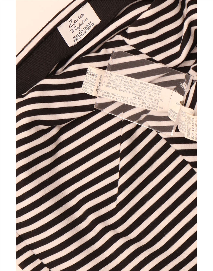 Minigonna Trafaluc da donna Zara media W28 poliestere a righe nere