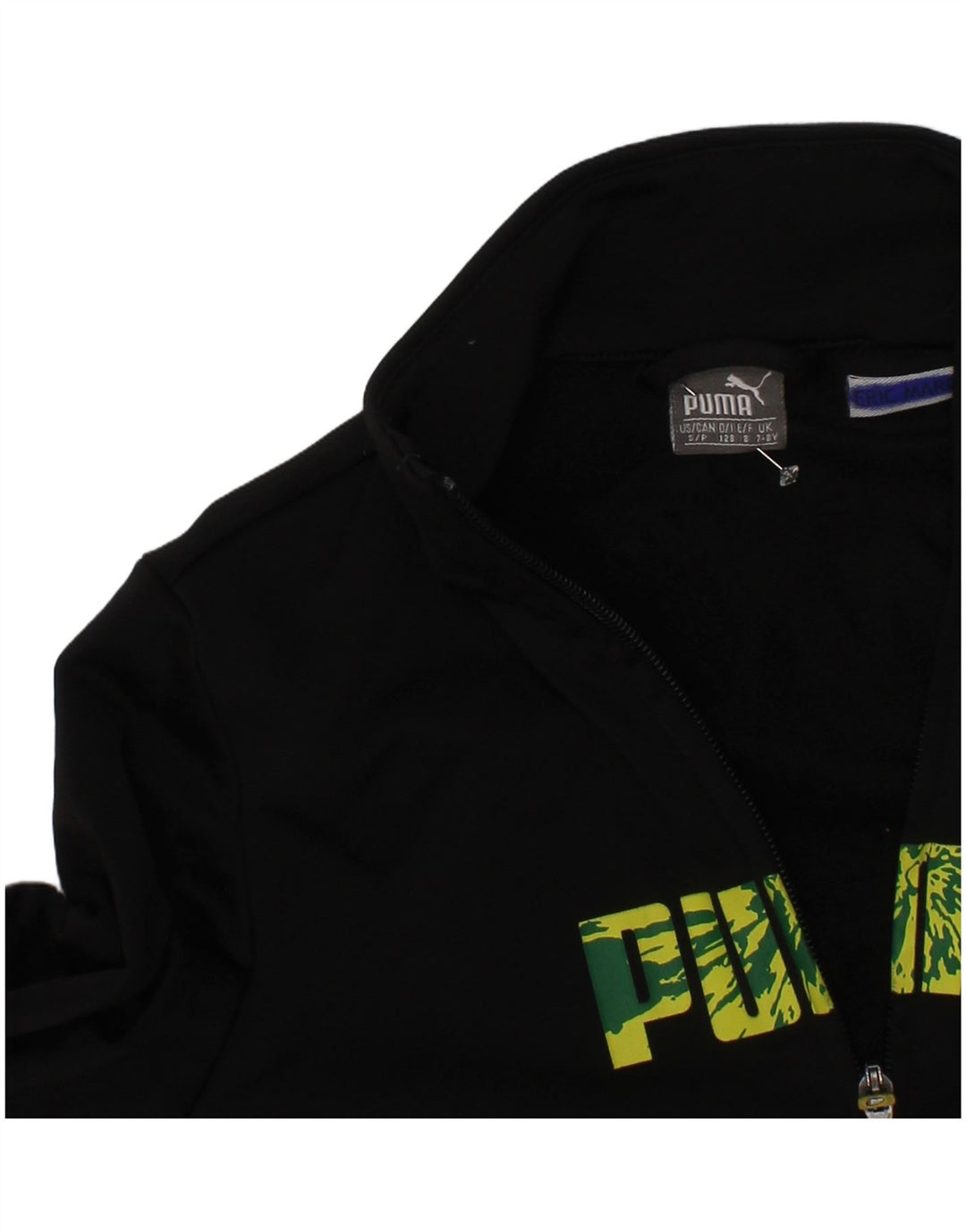 Giacca da tuta grafica da ragazzo Puma 7-8 anni Colorblock nera