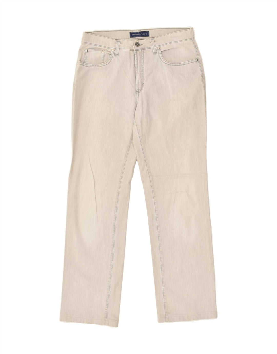 TRUSSARDI Womens Straight Jeans W30 L30 Grey Cotton | Vintage Trussardi | Thrift | Second-Hand Trussardi | Used Clothing | Messina Hembry 