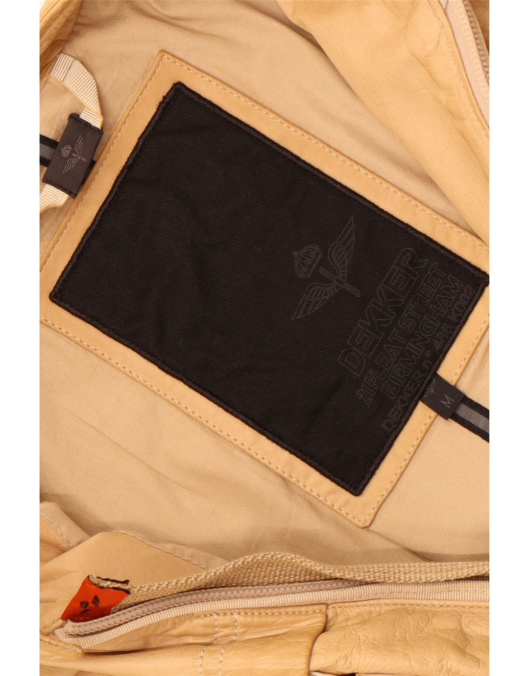 Giacca in pelle militare da uomo Dekker UK 38 Beige medio