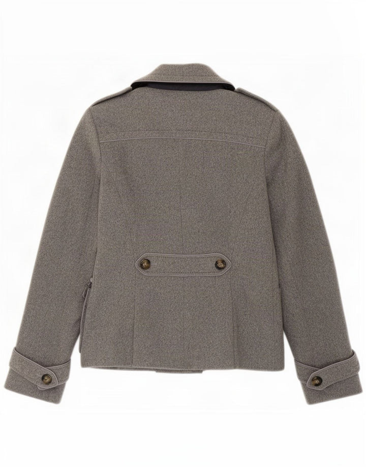 Cappotto da marinaio da donna Intrend UK 8 piccolo grigio in lana vergine