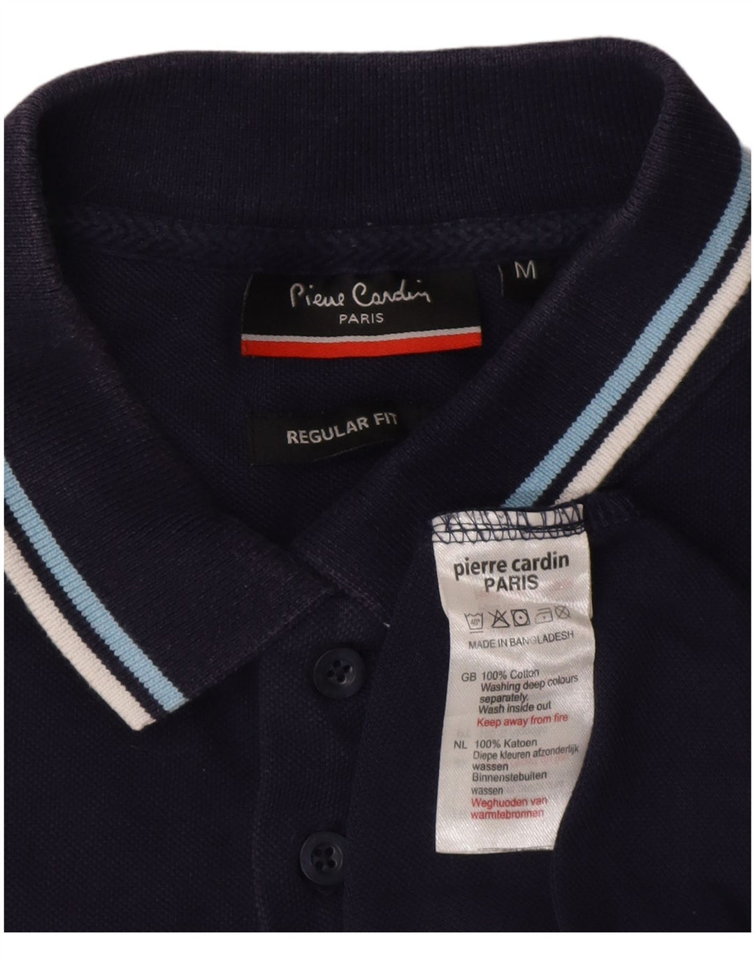 Polo da uomo dalla vestibilità regolare Pierre Cardin in cotone blu navy medio