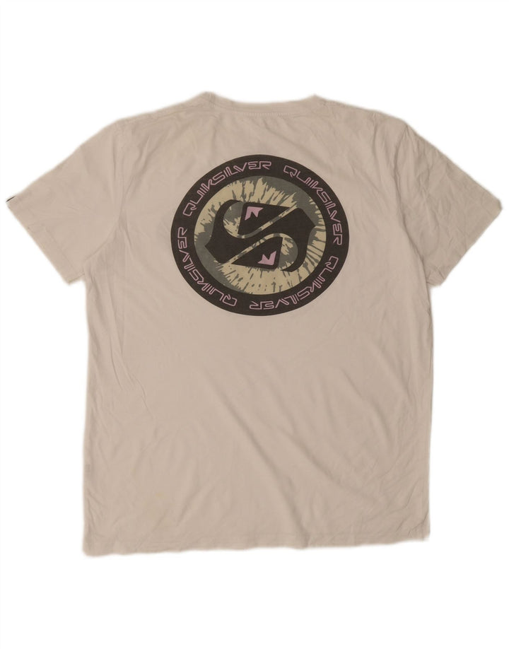 T-shirt grafica da uomo con vestibilità regolare Quiksilver, colore bianco medio