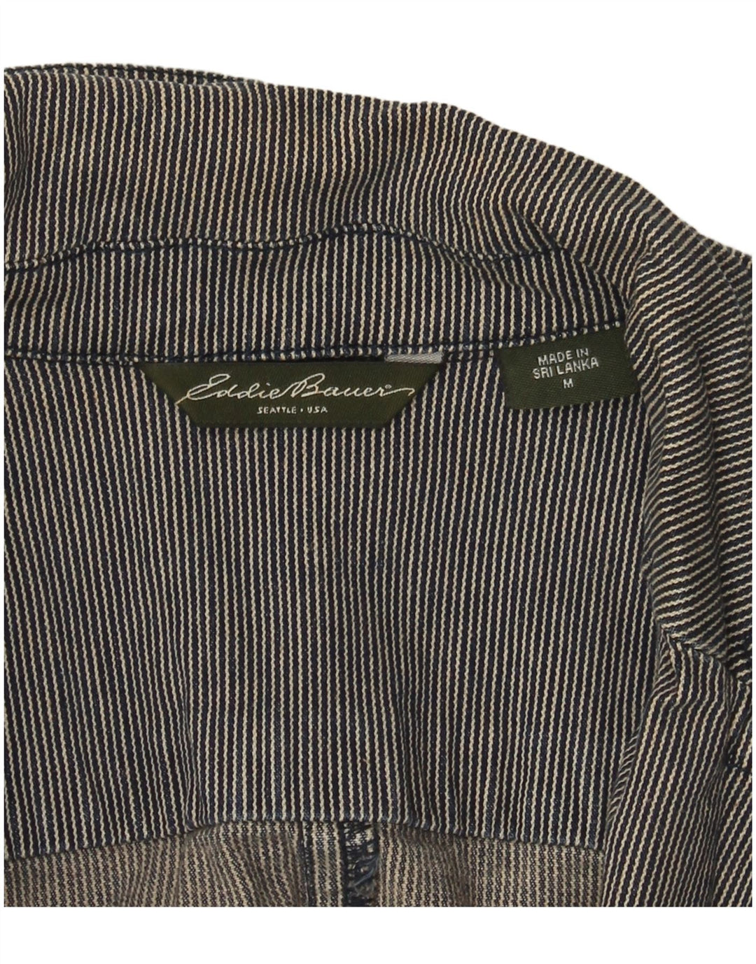 EDDIE BAUER Giacca blazer da donna a 2 bottoni UK 12 Gessato grigio medio