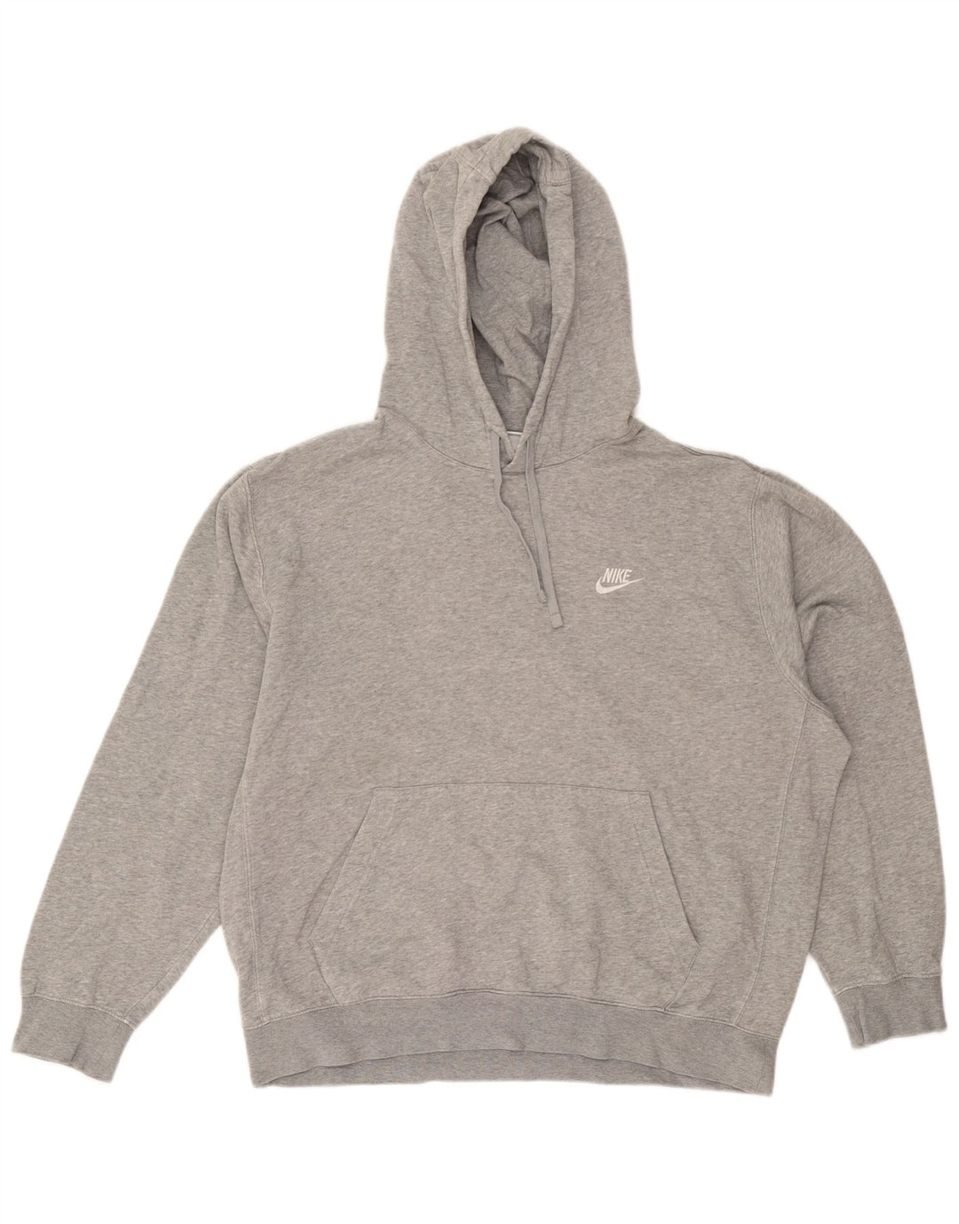 Felpa con cappuccio da uomo Nike Large in cotone grigio