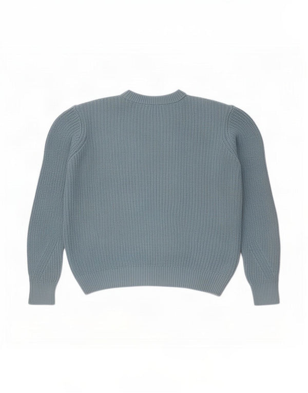 Marks & Spencer Womens Oversized Crew Neck Jumper Sweater UK 16 Large Blue