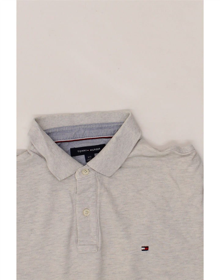 TOMMY HILFIGER Mens Polo Shirt Large Grey Vintage Tommy Hilfiger and Second-Hand Tommy Hilfiger from Messina Hembry 