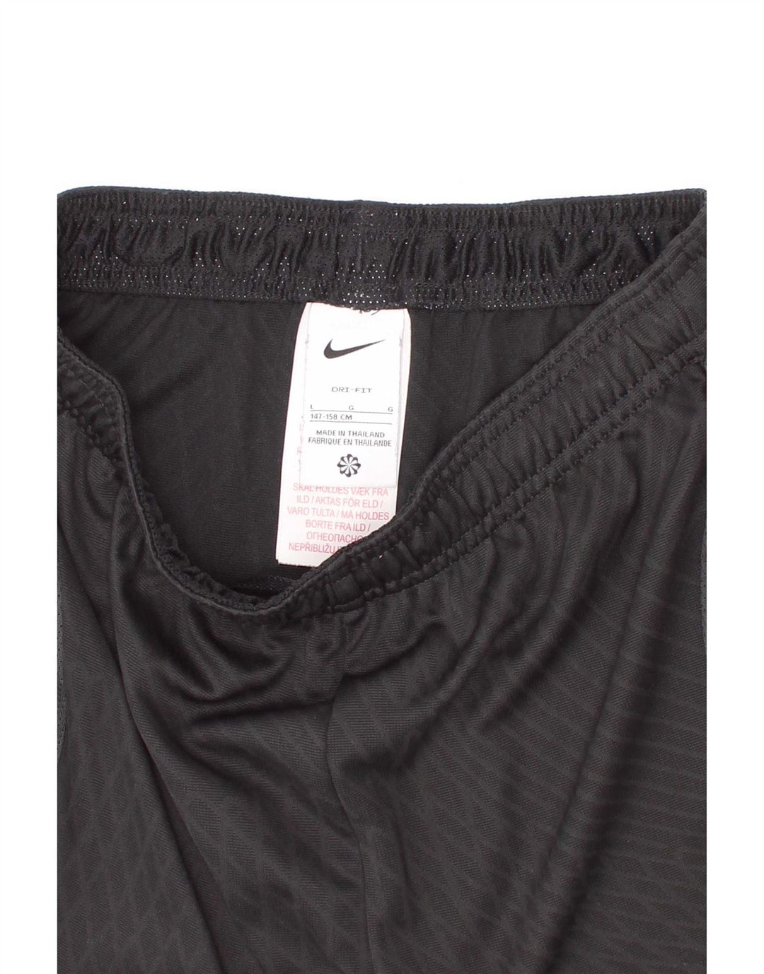 Pantaloncini sportivi Nike da ragazzo Dri Fit 12-13 anni in poliestere a quadri neri grandi