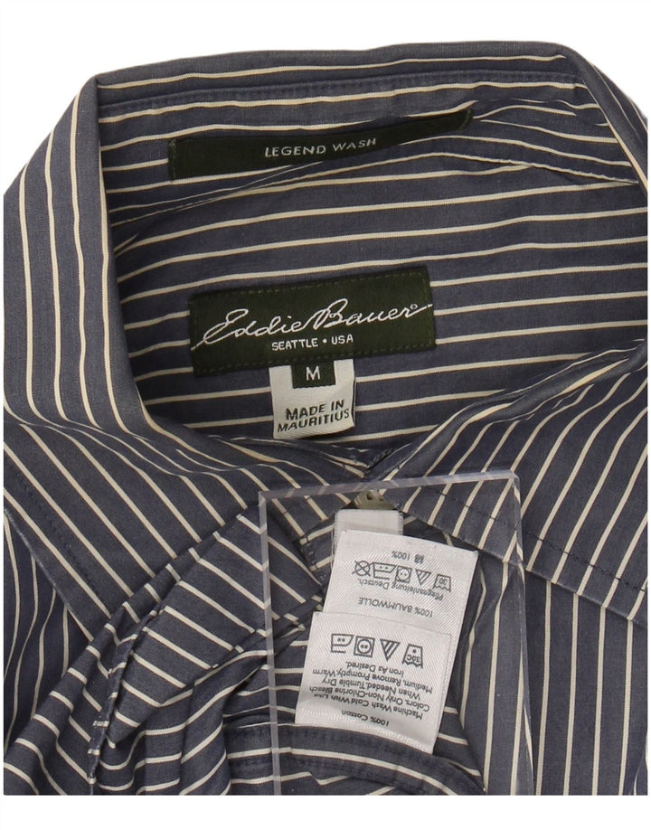 Camicia da uomo EDDIE BAUER cotone gessato medio blu navy