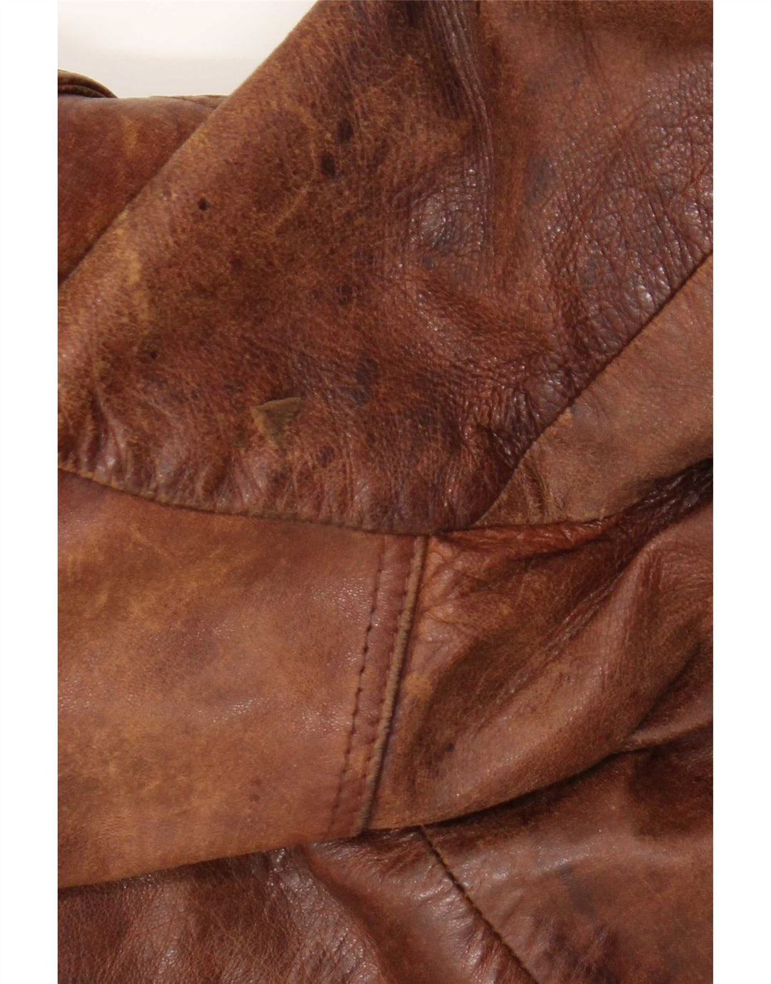 Giacca in pelle vintage da uomo UK 38 Marrone medio
