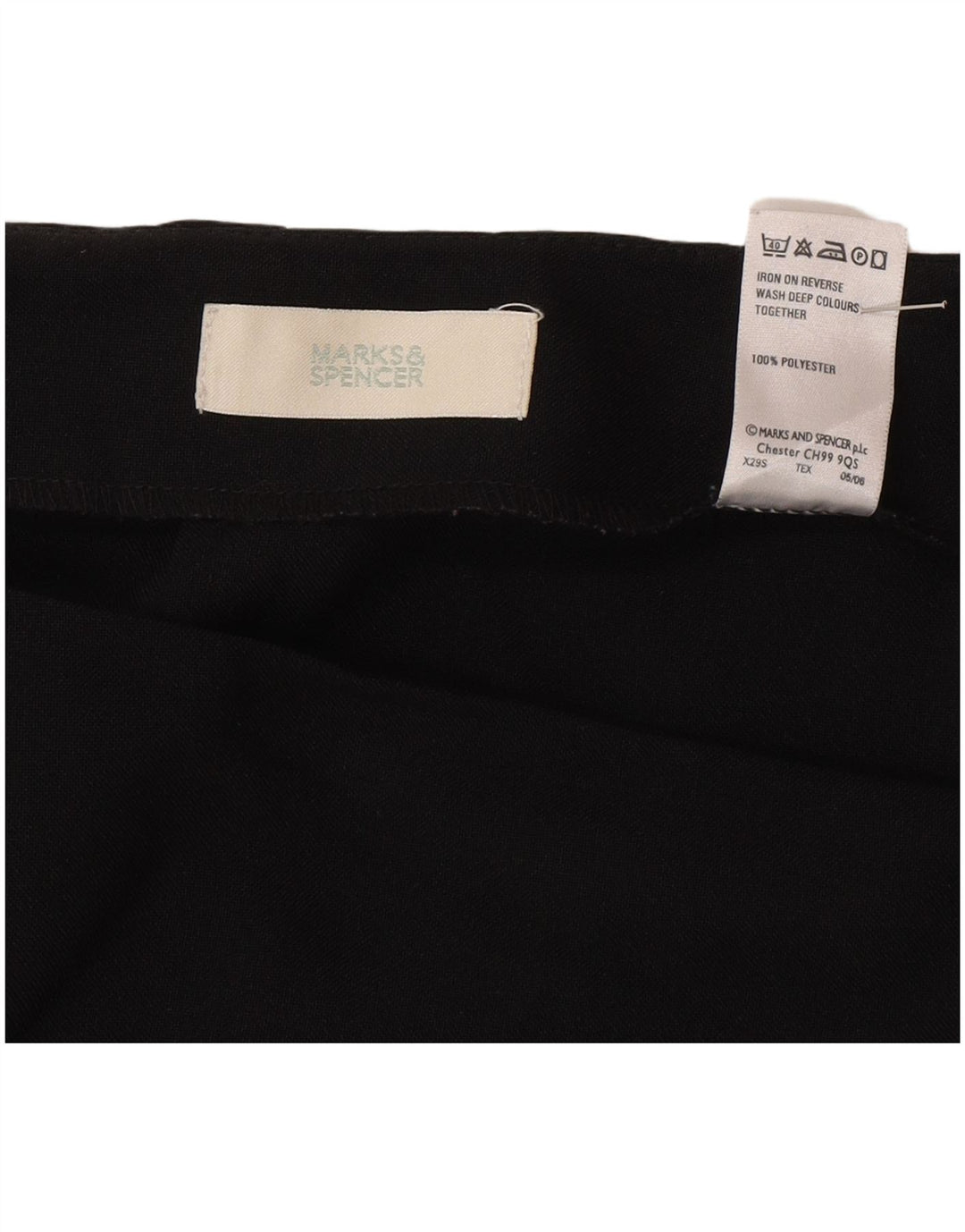 Gonna a tubino da donna Marks & Spencer UK 20 2XL W40 Poliestere nero