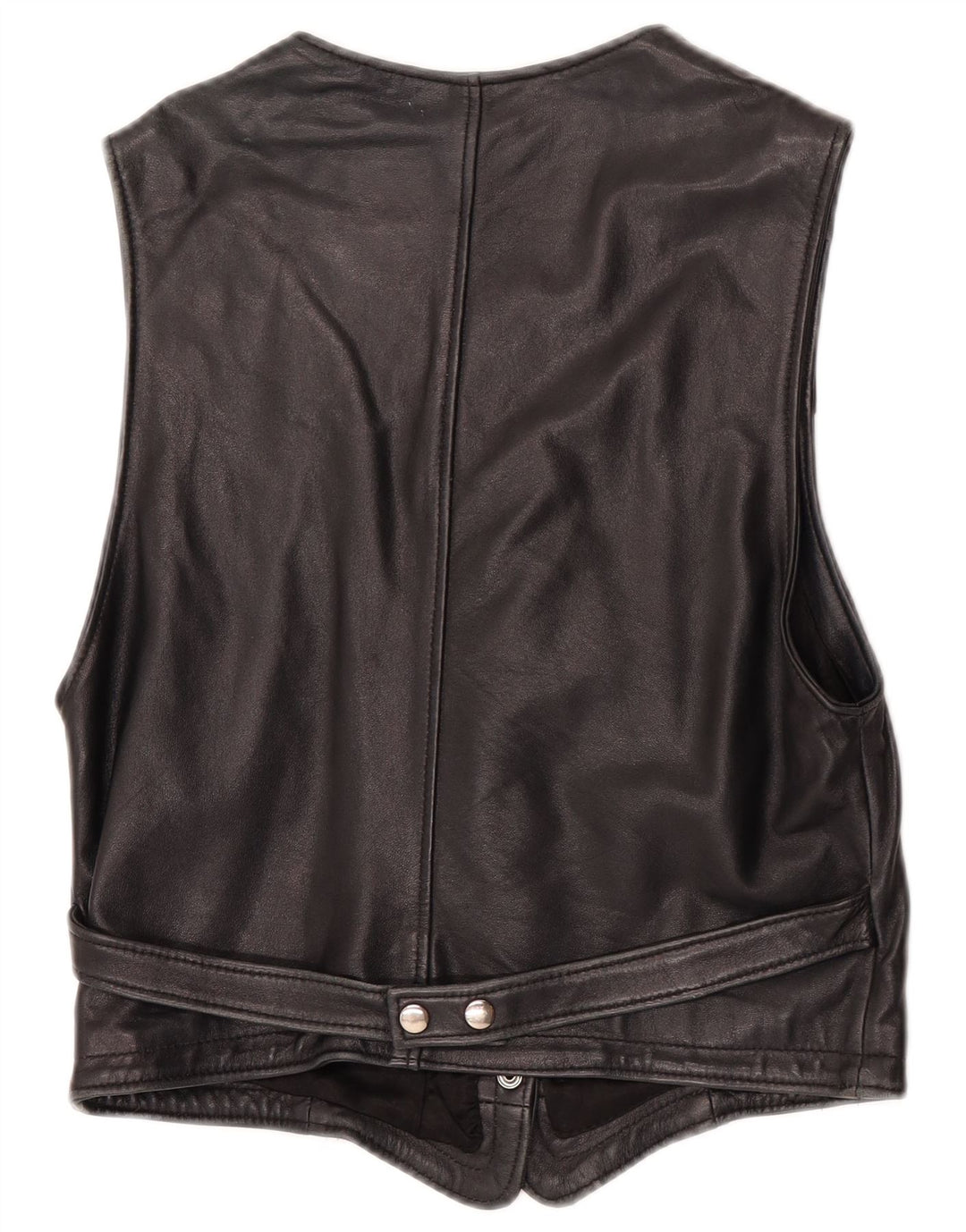 Gilet in pelle da donna Mauritius UK 14 grande in pelle nera