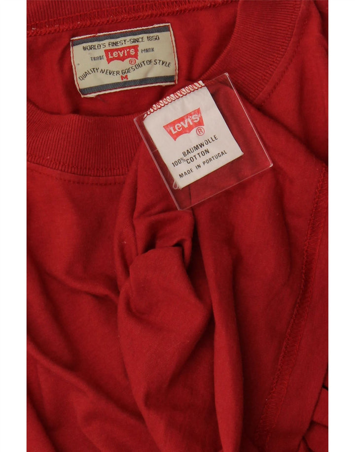 LEVI'S Mens T-Shirt Top Medium Red Cotton Vintage Levi's and Second-Hand Levi's from Messina Hembry 