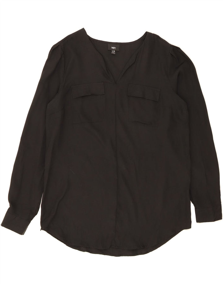MOSSIMO Womens Pullover Shirt UK 16 Large Black Polyester Vintage Mossimo and Second-Hand Mossimo from Messina Hembry 