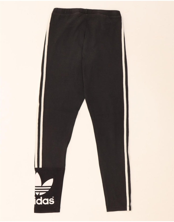 Leggings grafici da donna ADIDAS UK 10 piccoli in cotone nero