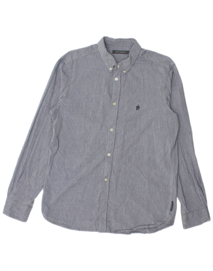 Camicia da uomo French Connection grande in cotone blu
