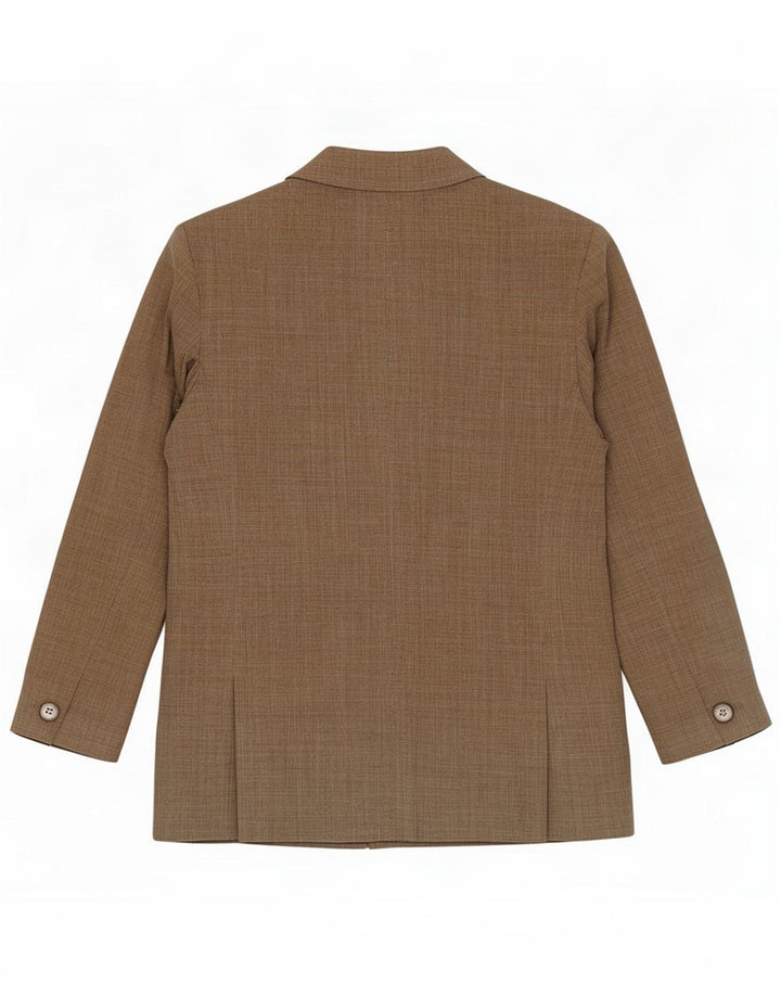 Max Mara Giacca blazer doppiopetto da donna UK 16 Large Lana vergine kaki