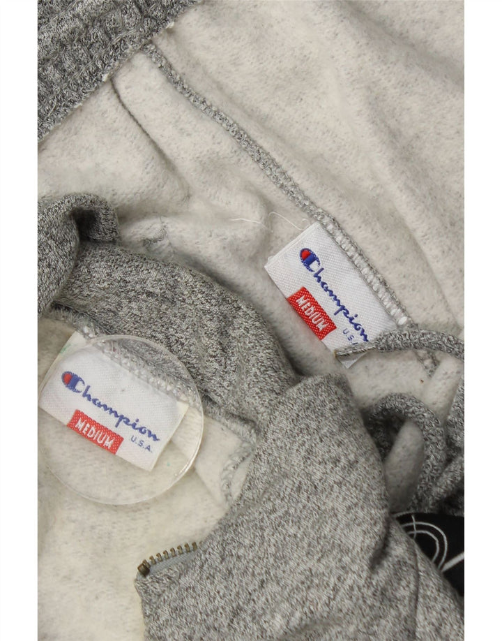 Tuta intera da uomo con grafica Champion, cotone chiazzato grigio medio