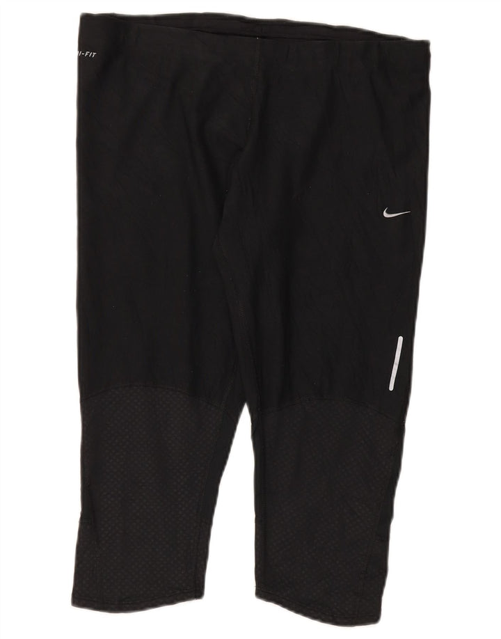 Leggings Nike Dri Fit Capri da donna UK 18 XL poliestere nero