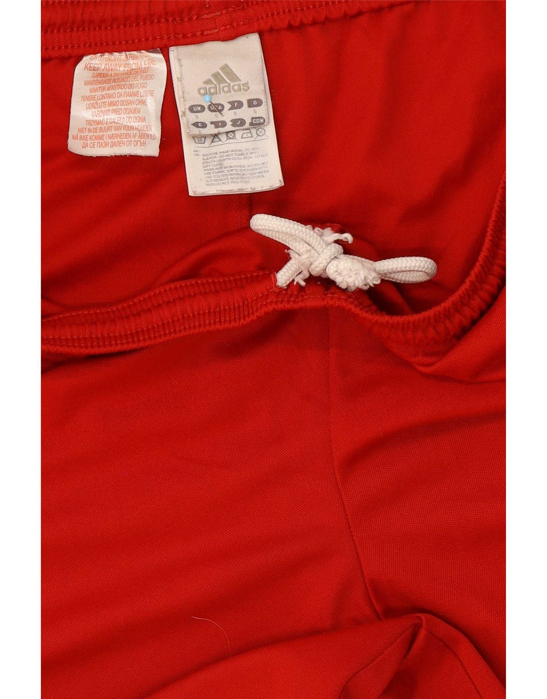 Pantaloncini sportivi Adidas da uomo piccoli in poliestere rosso